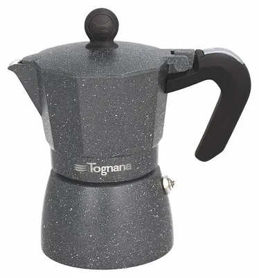 Mokka-Kaffeemaschine für 2 Tassen, Aluminium, grau