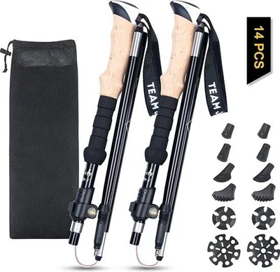 Produktbild von Famanu Gehstock Faltbar - Premium Nordic Walking Stöcke