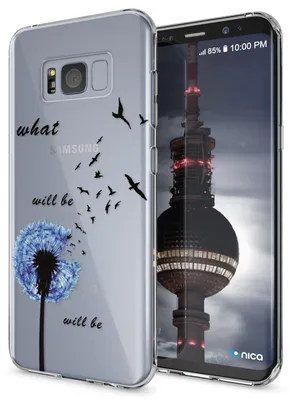 Obrázek produktu pro Samsung Galaxy S8 Plus kryt pouzdro na mobilní telefon od NALIA, silikonový motiv pouzdra ochranný kryt Dandelion Blue