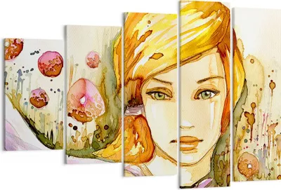 Produktbild von Bild auf Leinwand - Leinwandbild - Frau Sommer Blume - 150x100cm - Wand Bild - Wanddeko - Leinwanddruck - Bilder - Kunstdruck - Wanddekoration - Leinwand bilder - Wandkunst - EG150x100-3538