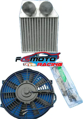 Image de intercooler à montage latéral 5", construction en aluminium, capacité de refroidissement améliorée, compatibilité avec Renault Super 5 GT Turbo