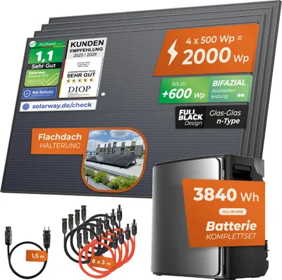 Zdjęcie produktu dla Elektrownia balkonowa SOLARWAY 2000 W Ultra | Akumulator EcoFlow STREAM Ultra X 3840 Wh