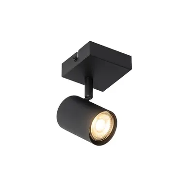 Produktbild von QAZQA - Modern Moderner Wand Spot I Spotlight I Deckenspot I Deckenstrahler I Strahler I Lampe I Leuchte schwarz verstellbar quadratisch - Jeana I Wohnzimmer I Schlafzimmer - Stahl Quadratisch - LED g