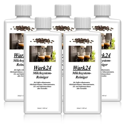 Produktbild von Wark24 Milchsystemreiniger 1L für Kaffeevollautomaten uvm. (5er Pack)