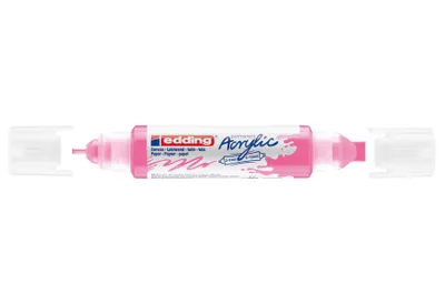 Produktbild von Edding 5400 Acryl 3D Double Liner, Pink, Pink, Weiß, Fein / Extradick, 2 mm, 1 cm, Tinte auf Wasserbasis