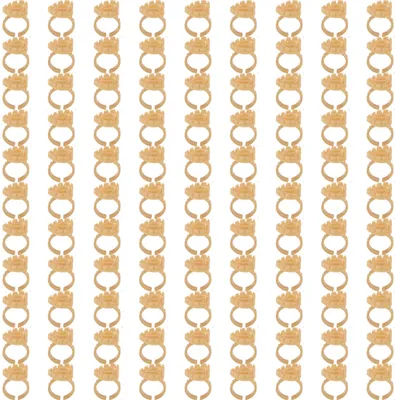 Produktbild von 200 Stück Wimpernkleber Halter Kleber Ring Cups Wimpernverlängerung Volumen Wimpern Quick Blossom Cups für Wimpernverlängerung Versorgung(Gold, Herzförmig)