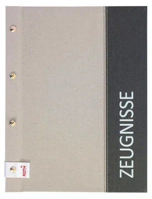 Produktbild von ROTH Zeugnismappe "Spectrum" DIN A4 grau inkl. 12 PP-Hüllen