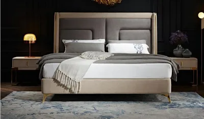 Produktbild von Luxus Schlafzimmer Bett Design Polster Betten Möbel Schlaf Hotel Doppel 180x200