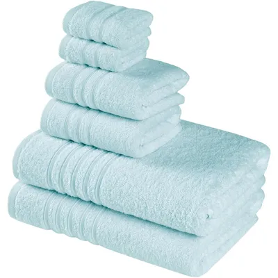 Produktbild von Baumwollhandtücher Badehandtücher 550 g/m² Blau 6er Set