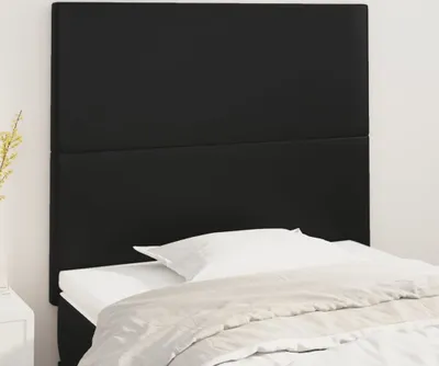 Produktbild von vidaXL Kopfteile 2 Stk. Schwarz 80x5x78/88 cm Kunstleder - Kopfteil - Kopfteile - Bett-Kopfteil - Bettkopfteil