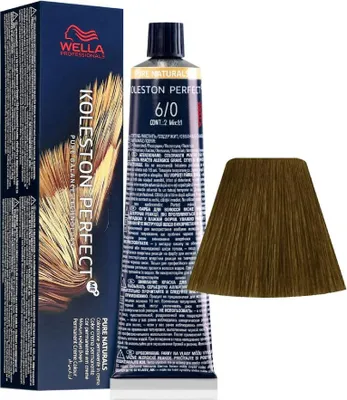 Image de Wella Koleston Perfect Me+ Pure Naturals 6/0 Blond Foncé Intense 60 ml