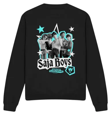 Image de Sweat-shirt unie "Saja Boys" sur le thème des chasseurs de démons de K-Pop, motif étoilé, modèle TV42665 (taille L), couleur noire