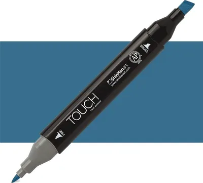 Image de Marqueur alcool double face Fine & Chisel TOUCH, B62 Bleu marine