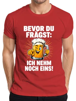 Obrázok produktu pre Nech sa páli, ešte jedno pivo! Pánske tričko s nápisom, červené, veľkosť M. (Sarkastický odkaz.)