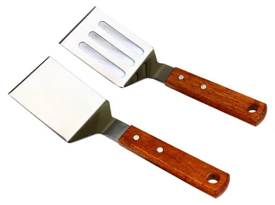 Produktbild von Set aus Edelstahl-Wender und Grillwender – Grillwender und Wender für Küche und Grill – Küchenwender aus Metall
