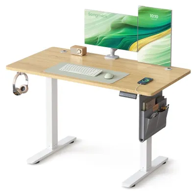 Obrázok produktu pre Elektricky nastaviteľný písací stôl | Zlatý dub | 60 x 120 x 72-120 cm