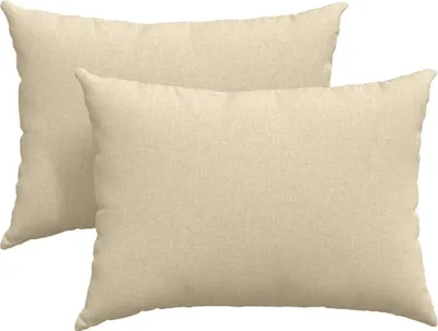 Image de vidaXL Coussins de canapé 2 pcs Crème 70 x 50 cm tissu