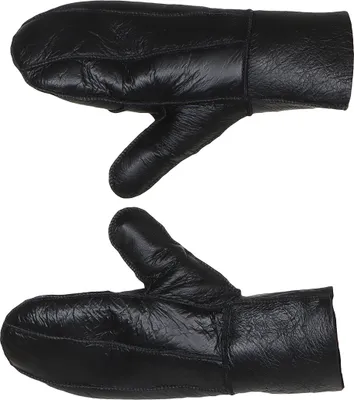Produktbild von Damen Handschuhe Fäustlinge aus Lammfell Patchwork