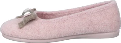 Produktbild von Manitu Damen Hausschuh Slipper Ballerina Filz Schleife 340083, Größe:41 EU, Farbe:Rosa