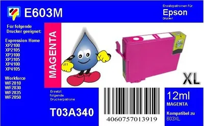Produktbild von 603XL - magenta - TiDis Druckerpatrone mit 12ml Inhalt - ersetzt T03A340