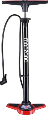 Produktbild von Fahrradpumpe mit 3 Adaptern und 100 cm Schlauch - Bis 12 Bar für Fahrrad, Auto, Luftmatratze und Motorrad