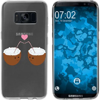 Produktbild von PhoneNatic Case kompatibel mit Samsung Galaxy S8 Silikon-Hülle Sommer Coconuts M3