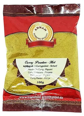 Zdjęcie produktu dla Curry w proszku Annam Curry Powder Hot 100g - wyraźnie ostre głęboki aromat