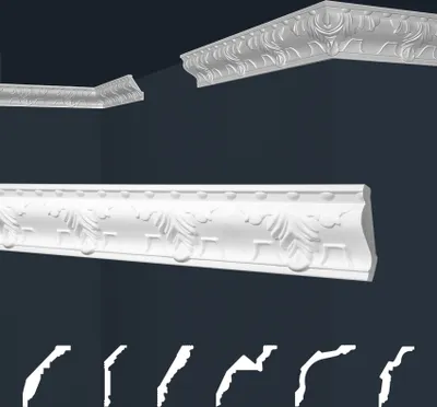 Produktbild von Marbet Deckenleisten weiß Sparpaket aus Styropor EPS - Stuckleisten gemustert, im traditionellen Design - (92 Meter B-16) Styroporleiste Winkelleiste Wandleiste