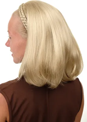 Produktbild von WIG ME UP Halbperücke geflochtener Haarreif glatt hellblond 90606+3-22