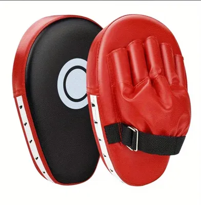Produktbild von alpas Boxpratze Rot (1 Paar) - Professionelle Schlagpolster Boxpratzen Schlagkissen Pads Pratzen mit Polsterung - Kampfsport - Boxen, Kickboxen, MMA