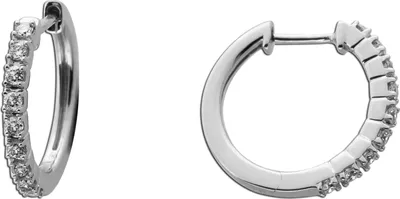 Produktbild von Brillant Creolen Weißgold 375 9K Lab Grown Diamanten 0.18ct