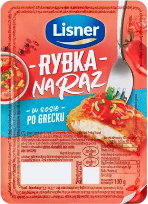 Zdjęcie produktu dla Lisner Rybka Po Grecku - Szybka Przekąska, 100G
