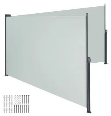 Produktbild von tectake® Doppel-Seitenmarkise 160 x 600 cm ausziehbar, mit Aufrollmechanismus