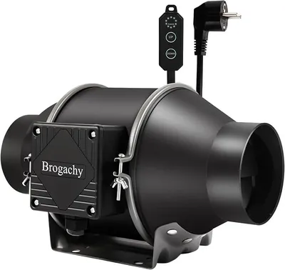 Produktbild von 100mm Rohrventilator 365m?/h,Regelbar PWM Abluftventilator 3000 RPM mit Dreiphasiger EC-Motor, für Heizung, Kühlung,Booster, Wachstumszelte, Hydrokulturen, Heimgebrauch, Belüftung.