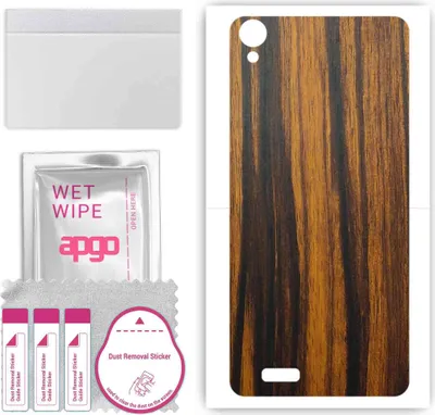 Produktbild von apgo Rückseite Schutzfolie, Skin, kompatibel mit Doogee X100, Hinten Displayschutzfolie aus Vinylfolie, kratzfest, einfache Montage - Tigerwood