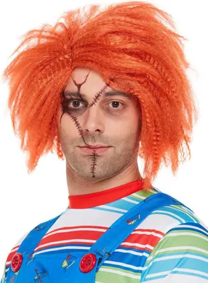 Produktbild von Perücke Evil Horror Clown Chucky Oranje