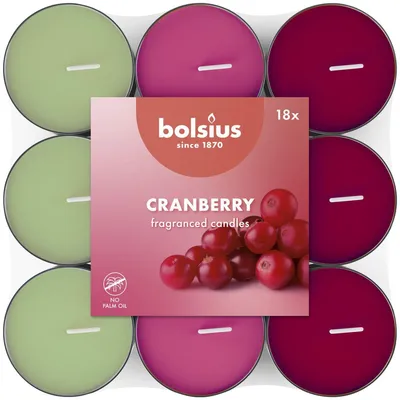 Produktbild von Duftwachs-Kerze 3,5 Stunden (18) Cranberry ** Bolsius