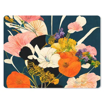 Produktbild von MuchoWow® Mauspad Mousepad Blumen - Vase - Malerei - Pflanzen 23x19 cm - Mousepads - Maus Mat - Pad - Mausunterlage - Schreibtischunterlage - Mauspad