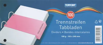 Produktbild von 400 Trennstreifen 190g je 100 blau rot grün gelb