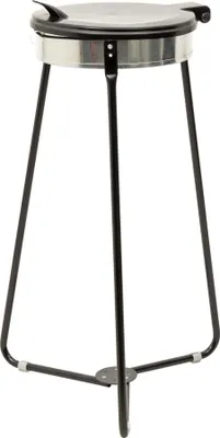 Produktbild von STIER Müllsackhalter, Müllsackständer, 120 Liter, aus stabilem, verzinktem Stahl, mit praktischem Spanngummi, schwarz