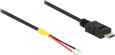 Produktbild von DELOCK USB Mikro-B St -> 2x offene Kabelenden Strom 0.2m