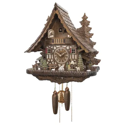 Produktbild von Engstler - 4991/8 - Kuckucksuhr - 8-Tage-Kettenzugwerk - Nussbaum