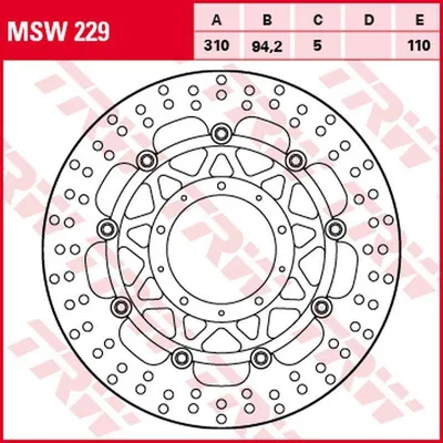 Produktbild von TRW Bremsscheibe Allround schwimmend MSW229 VFR800F RC79