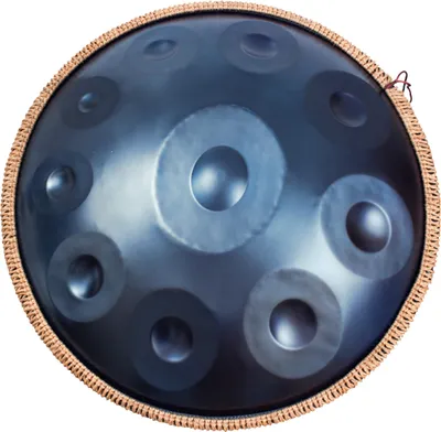 Produktbild von ANTETOK Handpan Zungentrommel – D-Moll 10 Noten Stahltrommel, 22 Zoll harmonische Percussion mit Tragetasche und Trommelstöcken, handgefertigte Heilmusiktrommel (Dunkelblau)