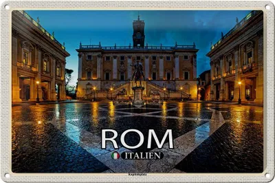 Produktbild von Blechschild Reise Rom Italien Kapitolsplatz Architektur 30x20cm