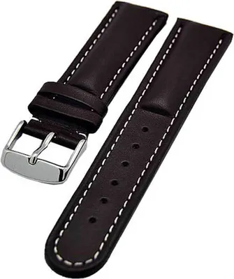 Produktbild von Uhrenarmband Armband dunkelbraun gepolstert 20mm Kalbleder NEU