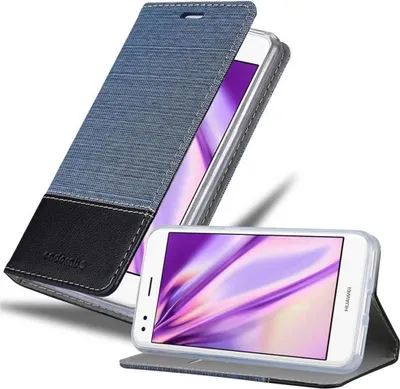 Immagine prodotto di Cadorabo custodia per Huawei Enjoy 7 custodia protettiva in blu custodia per cellulare custodia a libro cover