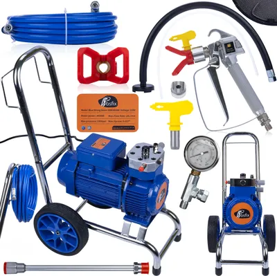 Immagine prodotto di Rosfix Blue Strong Storm BSS08 – Spruzzatore di Vernice Professionale 4500W | 28L/min | 22MPa | Tecnologia Airless