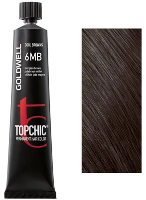 Produktbild von Goldwell Topchic The Browns, Braun, 6MB, Mid Jade Brown, Unisex, 60 ml, Alle Haare