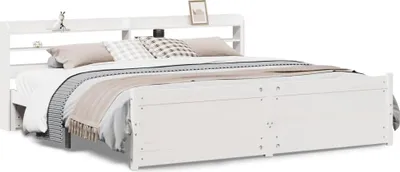 Obrázek produktu pro vidaXL Rám postele s čelem bez matrace bílý 180x200 cm